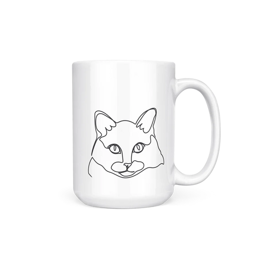 Custom Line Style Pet Portrait Mug